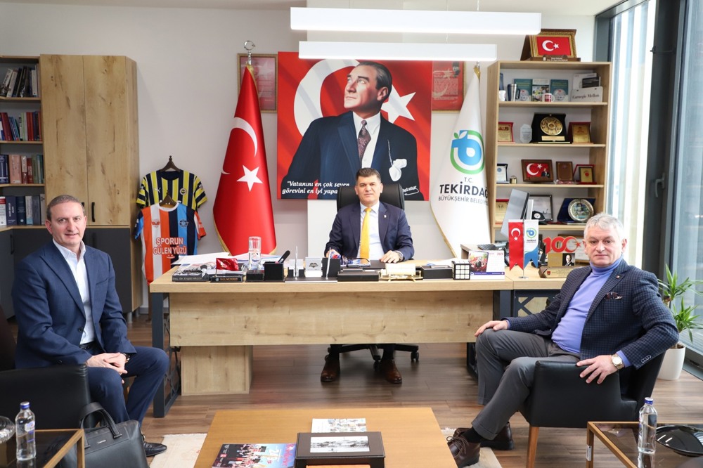 Başkanımız Cengiz Günay'dan Tekirdağ Büyükşehir Belediyesi Genel Sekreteri Doç. Dr. Ergül Halisçelik'e Ziyaret